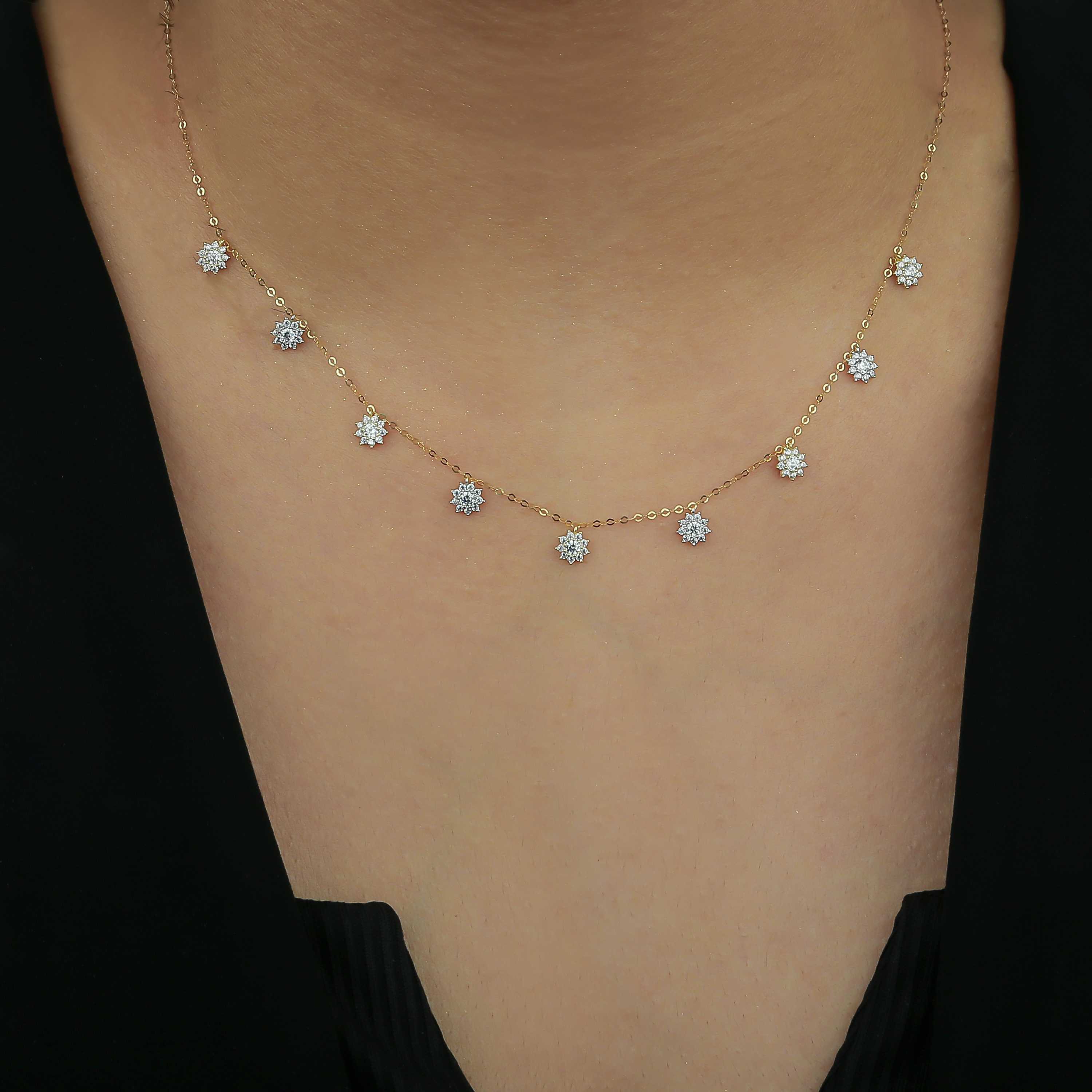 18 karat gold choker, made in Turkey - (H-0800)